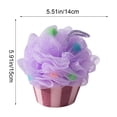 thumbnail image 2 of Shipiny Summer Swimming Pool Ice Cream Cake Bath Sponge, Shower Loofah Sponge, Exfoliating Body Scrubber, Soft Mesh Sponge for Daily Bathing., Purple, 2 of 5