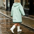 thumbnail image 5 of Fancifize Rain Jacket for Teen Girls Full Zip Long Raincoat Waterproof Hiking Outdoor Outerwear with Pockets, 5 of 6