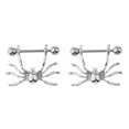 thumbnail image 2 of TISHITA 2pcs Stainless Steel Nipple Nipple Barbell 16g Dangle, 2 of 7