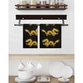 thumbnail image 3 of Dragon Flames Kitchen Dish Towels for Drying Dishes Set of 2, Yellow Dragons Abstract Modern Art Waffle Weave Microfiber Hand Tea Bathroom Towels Quick Dry & Absorbent Towel 15.7x23.6, 3 of 7