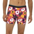thumbnail image 2 of Men'S Boxer Briefs, Cute Pear Peach Gold Flower Soft And Breathable Mens Underwear Boxer Briefs With Widen Waist, 2 of 2
