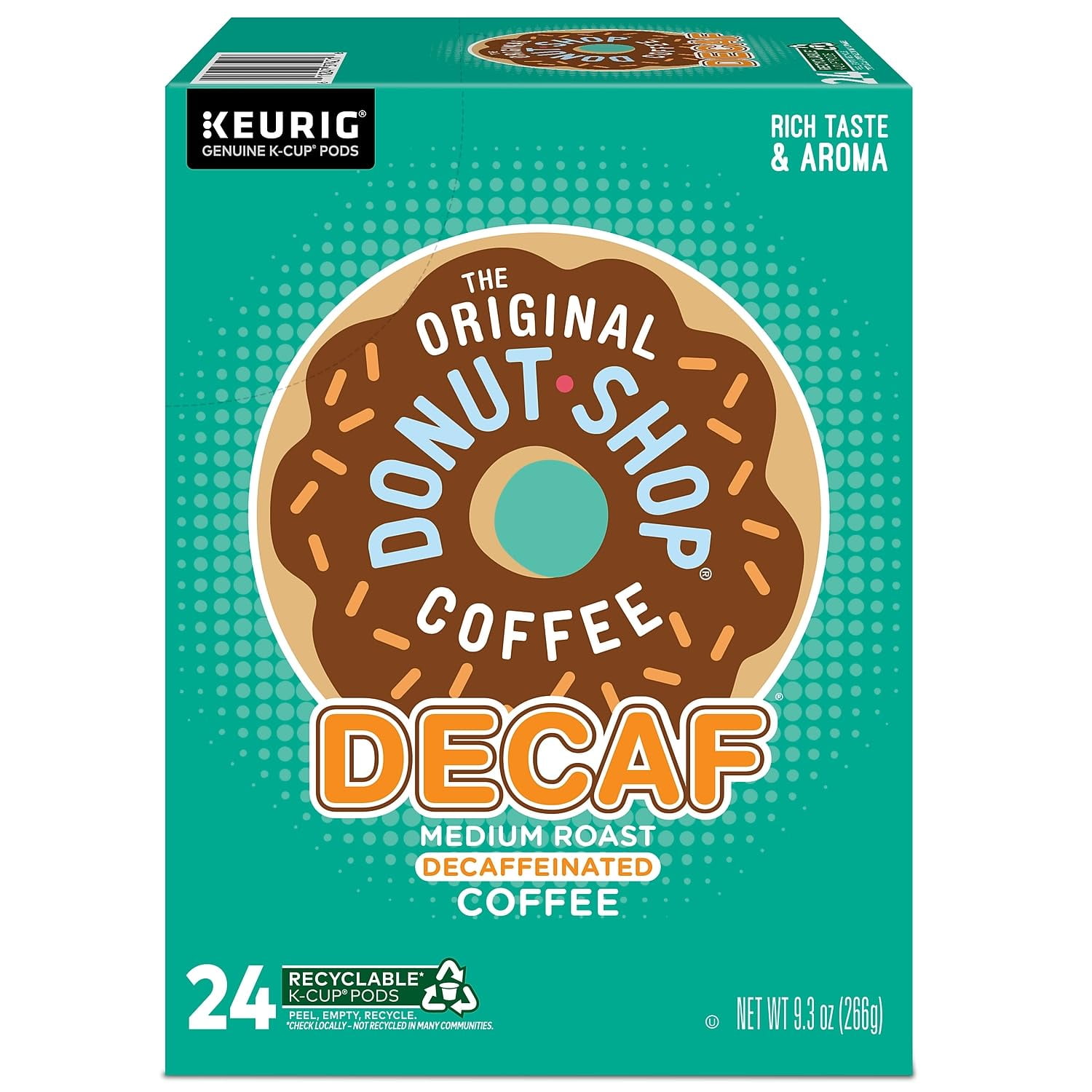 The Original Donut Shop DECAF Coffee, Medium Roast. 24 K-Cup Pods