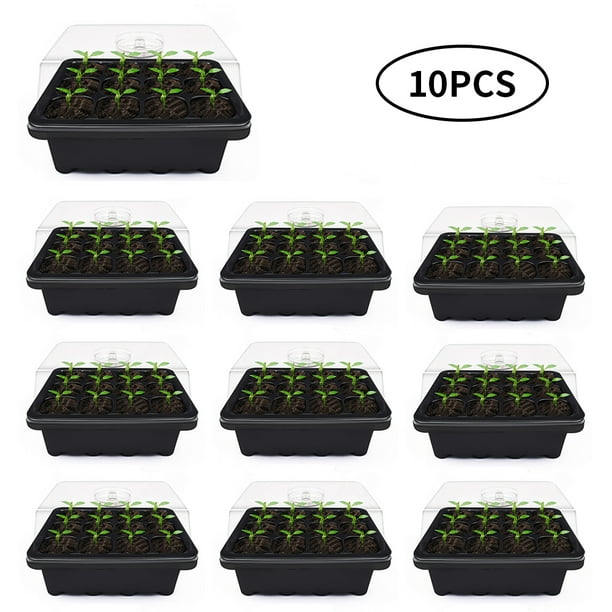 ODOMY 12 Cells Nursery Pot Planting Seed Tray Kit Plant Germination Box