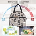 thumbnail image 4 of Uemuo Cartoon Bear Brown Printed Lunch Bag Lunch Box Reusable Insulated Lunch Tote Bag, Leakproof Thermal Cooler Sack Food Handbags Case High Capacity, 4 of 5