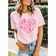 thumbnail image 4 of Godmerch Women's 100% Cotton Pink Ribbon Heart Breast Cancer Awareness T-Shirt, 4 of 6