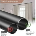 thumbnail image 4 of Yeyebest Black Curtain Rod for windows 30 to 62 inches, 1 inch Metal Curtain Rod Kit with Adjustable Brackets,Splicing Modern Hardware Curtain Rods, 4 of 7