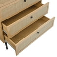 thumbnail image 5 of Modway Chaucer 5-Drawer Particleboard and Rattan Chest in Oak, 5 of 5