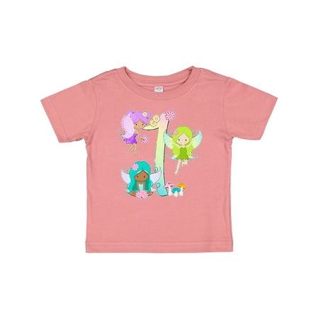 

Inktastic Flower Fairies First Birthday Gift Baby Boy or Baby Girl T-Shirt
