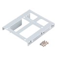 thumbnail image 1 of Aluminum 2-Bay 2.5 Inch SSD HDD Hard Disk to 3.5 Inch Drive Bay Converter Adapter Rack Bracket With 12 Screws, 1 of 8
