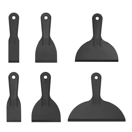 SDFGTstore Pack of 6 Flexible Plastic Putty Knife Set Plastic Paint Scraper Tool for Spackling Putty Scraper Removal Shovel Tool