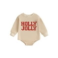 thumbnail image 1 of Honganda Toddler Baby Sweatshirt Rompers Christmas Letter Embroidery Long Sleeve Jumpsuit Clothes, 1 of 9