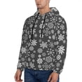 thumbnail image 3 of Fotbe Men's Hoodie with simple white Snowflake Pattern - Kangaroo Pocket Pullover Hooded Sweatshirt, Perfect for Daily Wear, Travel, and Home-4X-Large, 3 of 7