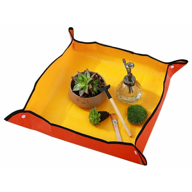 50 x 50cm Plant Potting Mat, Indoor Portable Square Tidy Potting Tray Foldable Plant