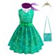 thumbnail image 4 of Movie Inside Out Disgust Cosplay Costume Kids Cartoon Princess Dress+Belt+Scarf +Wig Girls Halloween Carnival Party Dress Up, 4 of 5