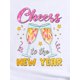 thumbnail image 4 of Women Crewneck Print Short Sleeve T-Shirts Summer Tees Loose Fit Graphic TopsWomen'S Casual Fashion Polyester T-Shirt with "Cheers to the New Year" Print, Crew Neck, Short Sleeve, Knit Fabric, Medi, 4 of 7