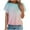 Multicolor#08, variant on Axiiglly Plus Size Tops for Women Hollow Out Crew Neck T Shirts Casual Short Sleeve Gradient Shirts Flip Cuff Fashion Summer Going Out Tops