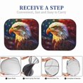 thumbnail image 6 of Bingfone Geometric American Bald Eagle Windshield Sun Shade 2-Piece Foldable Car Front Window Sunshade for Most Sedans SUV Truck - Large, 6 of 7