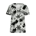 thumbnail image 6 of Haivin Womens Short Sleeve V-Neck Shirt with Two Pockets, Professional Work Uniform Top for Christmas, Hospital, and Clinic, 6 of 6