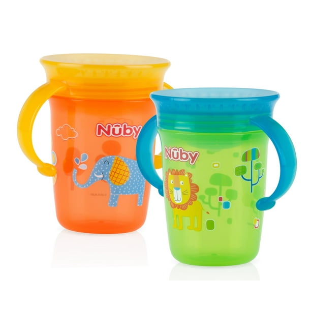 Nuby 360 Wonder Spoutless Trainer Sippy Cup 2 pack
