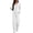 White, variant on Women's 2 Piece Casual Knit Set V Necklinen Full Buttom Down Top Wide Leg Pants Casual Suits for Fall Beige L