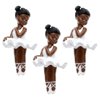 JD Hanging Ballerina Ornaments 4.62 in., Christmas Tree Staircase Door Window Wall Fireplaces Porches Home Office School Hanging Plastic Crafts Decorations Holiday Party Gift Stuffs, Bundle of 3