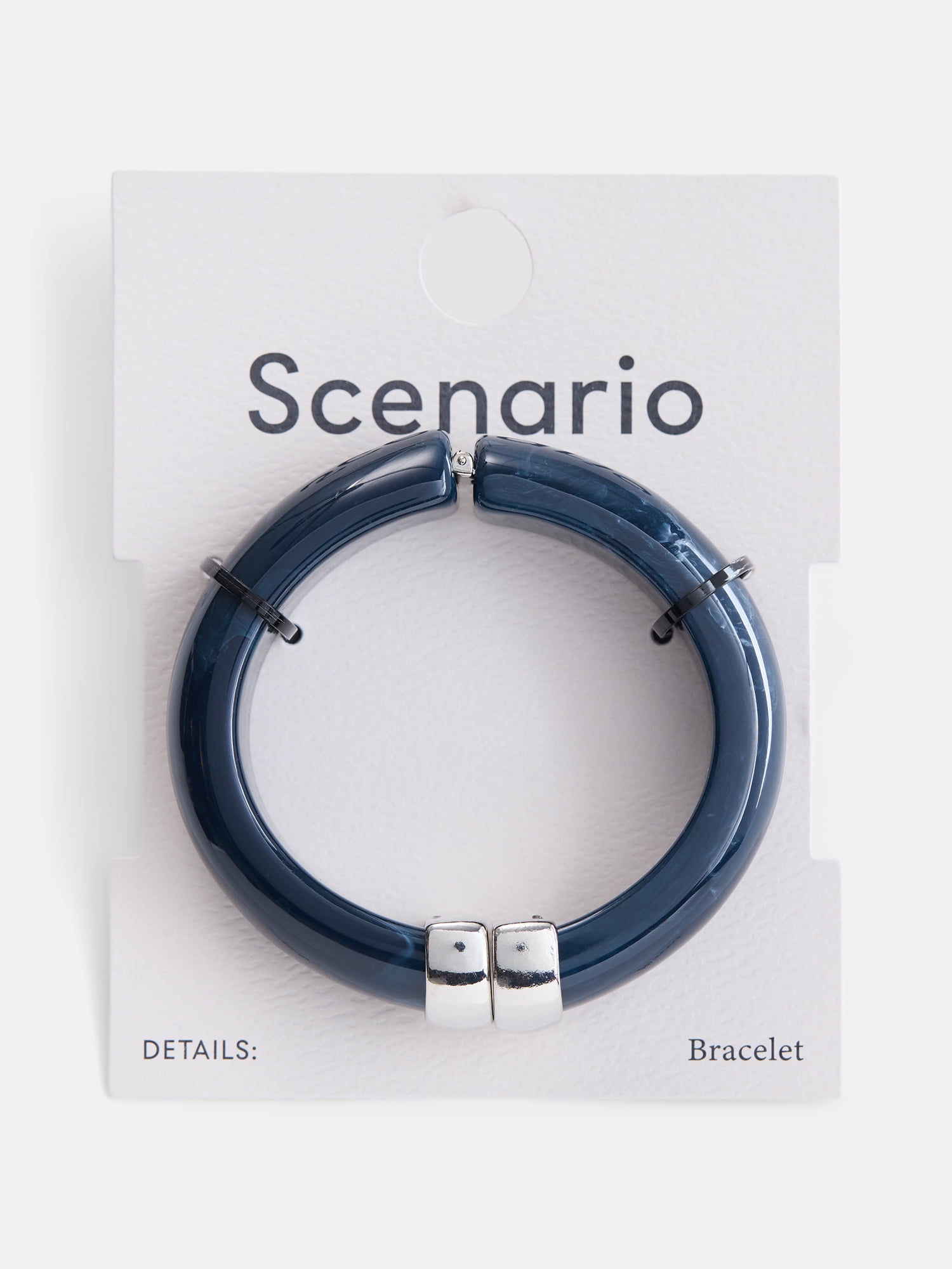 Scenario Women's Hinged Resin Bangle Bracelet