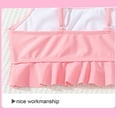 thumbnail image 6 of URMAGIC Child Big Girls 3PCS Butterfly Swimsuits Flounce Crop Bikini Set with Cover Up Beach Skirt, 6 of 8