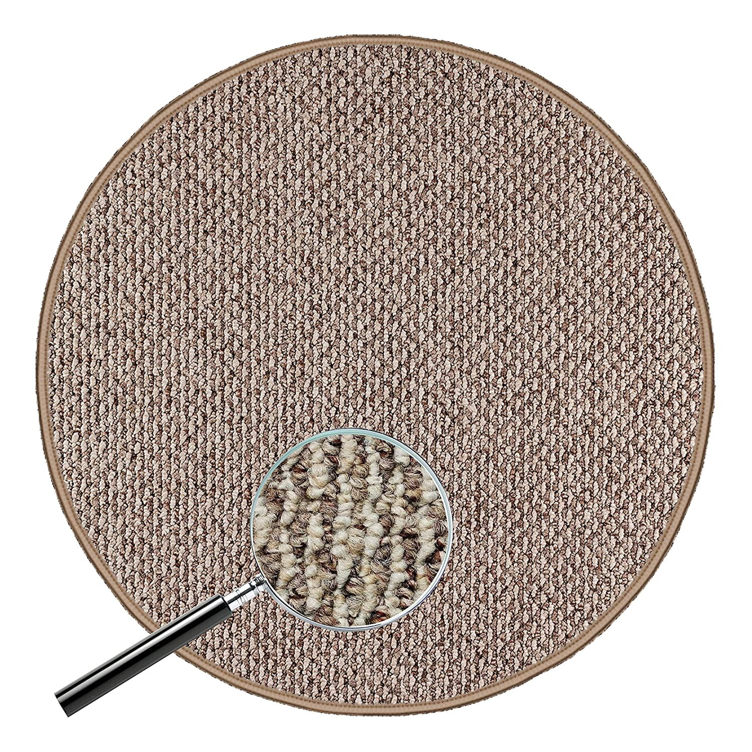 5' Round Berber Style 100 BCF Olefin Area Rug (Color Treehouse