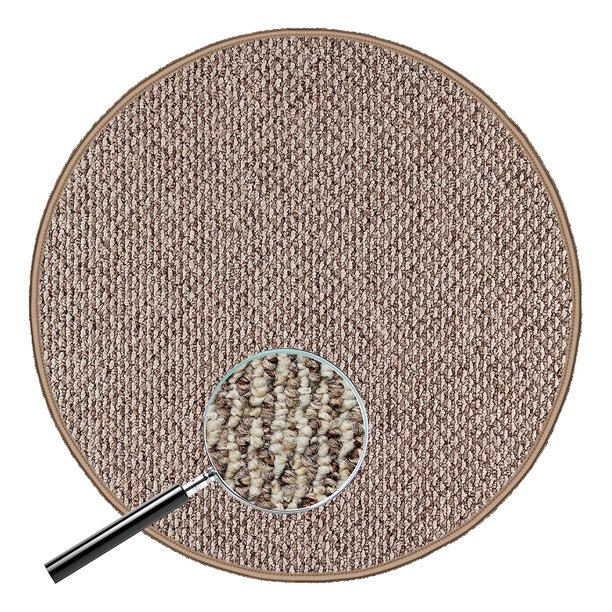 6' Round Berber Style 100 BCF Olefin Area Rug (Color Treehouse )
