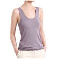thumbnail image 2 of IUYRTFE Women's Sleeveless Round Neck Tank Top Stretch Fitted Basic Camisole for Layering and Daily Wear, 2 of 7