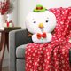 thumbnail image 3 of Xihbxyly Almohada Navideña de Peluche Suave con Diseño de Sonrisa Bordada a Mano, Ideal para Decorar Habitaciones, Regalos Navideños, Dormitorio, Sala de Estar, Oficina, 30 X 30 Cm., 3 of 6