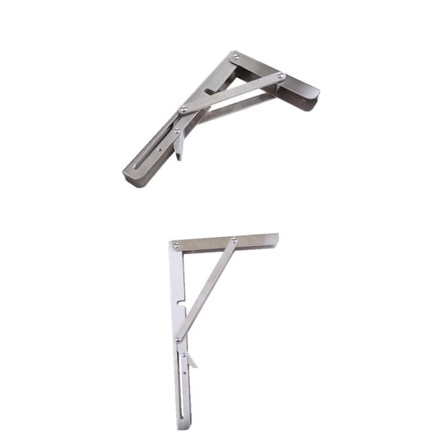 Soporte de estante de banco plegable Macarena 2pcs de acero inoxidable 304 8 pulgadas 12 pulgadas