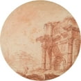 thumbnail image 3 of Edward Francis Burney 15x15 Black Modern Framed Museum Art Print Titled - Roman Ruins, 3 of 5
