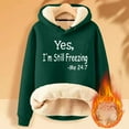 thumbnail image 1 of DPTALR Sweat à Capuche à Manches Longues pour Femmes, Chaud, en Peluche, avec Poche, pour l'Hiver, 1 of 3