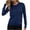 Navy, variant on Women's Cardigan Sweater Long Sleeve Crewneck Button Down Solid Cable Knit Coat Navy 2XL