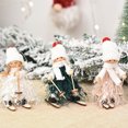 thumbnail image 2 of Wosthever Colgante colgante de tela de punto Mini pequeña muñeca de Navidad de encantadora con cordón adornos de árbol de Navidad amigables con Kits de decoración para fiestas Chica blanca Wosthever HA069666-01, 2 of 6