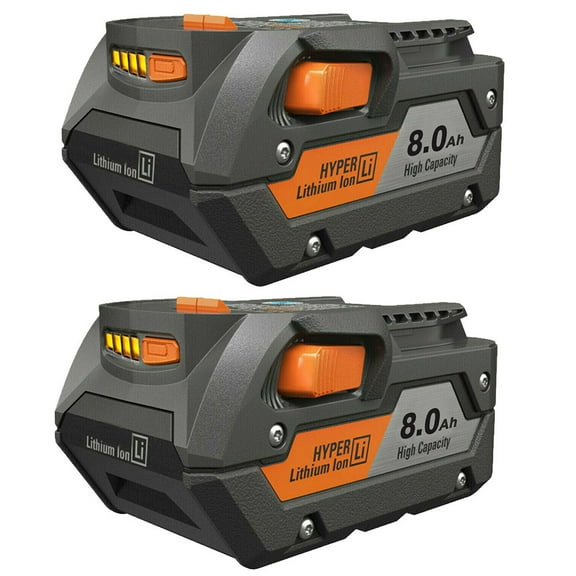 2-Pack 18V High-Output 8.0Ah Lithium Battery for Ridgid R840089 R840087 R840086 R840085 R840084 R840083