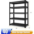 thumbnail image 6 of SDXYSTCE 40"W Garage Shelving Unit, 2500 Lbs Loads Metal Shelving Heavy Duty,Black, 6 of 7