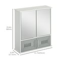 thumbnail image 2 of kleankin Armoire à Miroir de Salle de Bain avec Portes Doubles et Étagère Réglable, 2 of 9