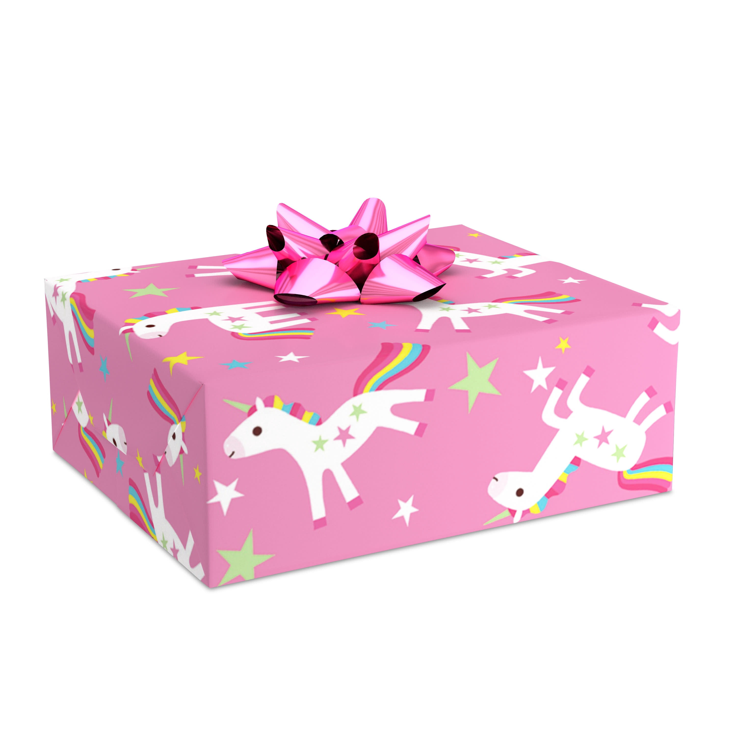 Hallmark Wrapping Paper, 40 Sq. ft. (Unicorns on Pink)