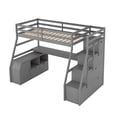 thumbnail image 6 of Harper & Bright Designs Twin Size Loft Bed with Desk and Stairs, Gray, 6 of 11