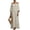 hgg412-Beige, variant on Ounisa Floral Embroidered 3/4 Sleeve Boho Maxi Dress for Women Off The Shoulder Casual Loose Dresses Beach Vacation Clothes