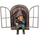 thumbnail image 1 of CHAO Escultura de gnomo de jardín, adornos de árbol de estatua de resina 3D, decoración de estatua en miniatura. Linda figura estatua accesorios de jardinería para interior y exterior, 15 cm de alto, 1 of 5