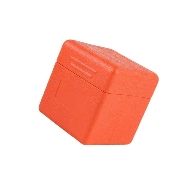 kurtrusly Camping Stove Storage Box Plastic Furnace Case with Lid Orange10x9x9cm