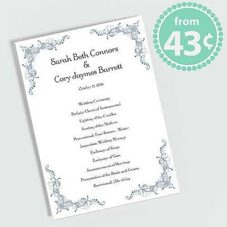 Personalized Ceremony Programs Walmart Com