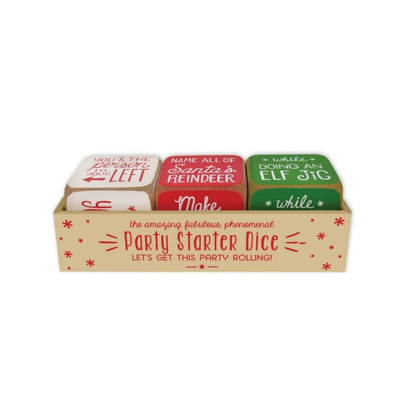 DEMDACO Party Starter Dice Amazing Colorful 2 x 2 MDF Wood Christmas Activity Game