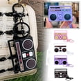 thumbnail image 2 of Mini Retro Acrylic Radio Keychain with Recording and Playing Function, Ideal as Girlfriend or Couple Gift, 2 of 9