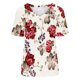 thumbnail image 4 of Camisetas con estampado floral con cuello en V para mujer Blusas femeninas cómodas a la moda Tops OAVQHLG3B Store  lin121212, 4 of 4