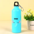 thumbnail image 4 of Naiovety Niños al aire libre botella de agua ciclismo senderismo bebida hervidor de aluminio portátil Picnic BBQ Drinkware llavero 500ml carpas Azul, 4 of 6