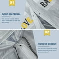 thumbnail image 4 of KAKOWELY Lightweight White Eva Rain Poncho Waterproof Breathable Outdoor Adult Raincoat, 4 of 8